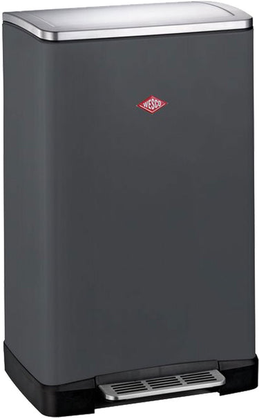 Wesco big double boy afvalscheider | 36 liter | duo pedaalemmer (2x18 liter) | metaal - mat grafiet | prullenbak