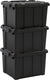 Iris powerbox robuust opbergbox - 21l - kunststof - zwart - set van 3