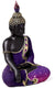 Puckator beeld - boeddha thais - droom meditatie - strass steentjes - paars zwart goud - 30x9x12,5cm