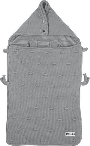 Meyco baby knots voetenzak - grey - 40x82cm