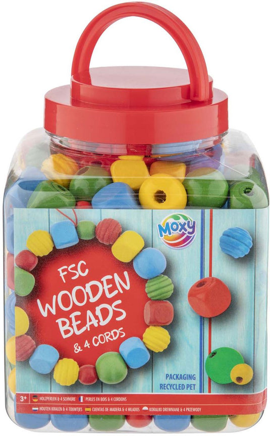 Creative craft group houten kralen rood. 375gram