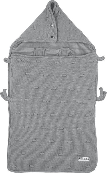 Meyco baby knots voetenzak - grey - 40x82cm