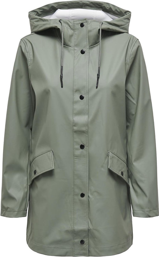 Only jas onlelisa raincoat otw noos 15261734 agave green dames maat - xl