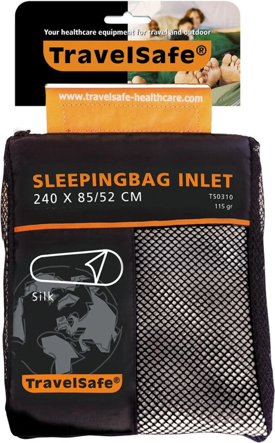 Travelsafe silk inlet mummy - 1pers. - white natural