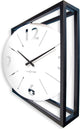 Nextime time frame – tafel wandklok – 40 × 40 × 9.5 cm – metaal – zwart wit – stil