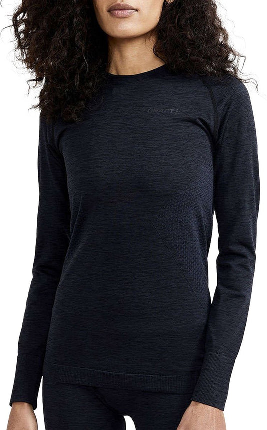 Craft core dry active comfort ls w dames thermoshirt - zwart