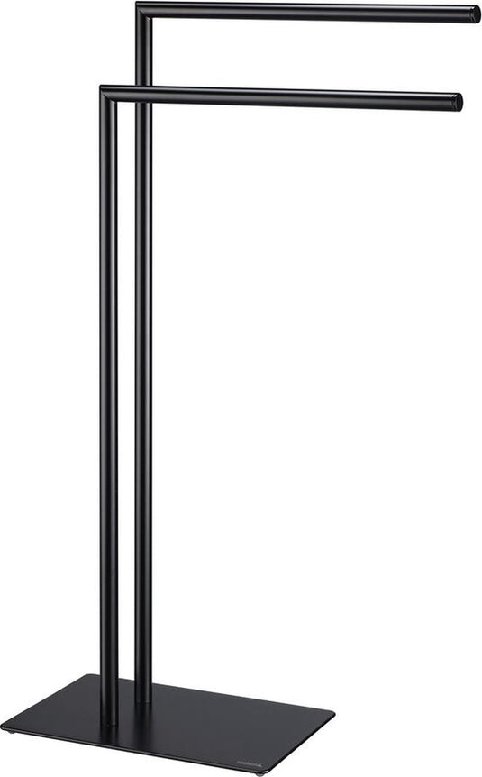 Sealskin tube - handdoekrek 2-armig vrijstaand - geschikt voor 2 handdoeken - zwart