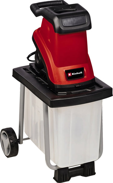 Einhell elektrische hakselaar gc-ks 2540 cb - 2500 w - max. takdikte: ø40 mm - 55 l opvangbak - 2 omkeerbare messen van speciaal staal - incl. praktische aanduwstok