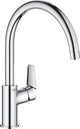 Grohe bauedge keukenkraan - hoge uitloop - 360° draaibereik - chroom