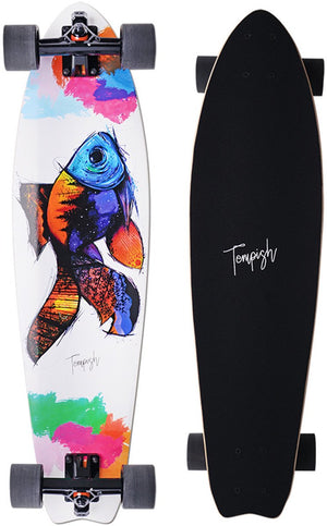 Tempish – fish-in longboard – 32.5 inch 82 cm – cruiser skateboard – gripvast deck smooth ride