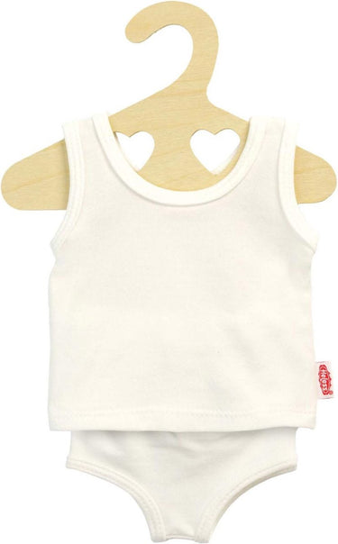 Heless poppenonderbroek en -hemd wit, 28-35 cm