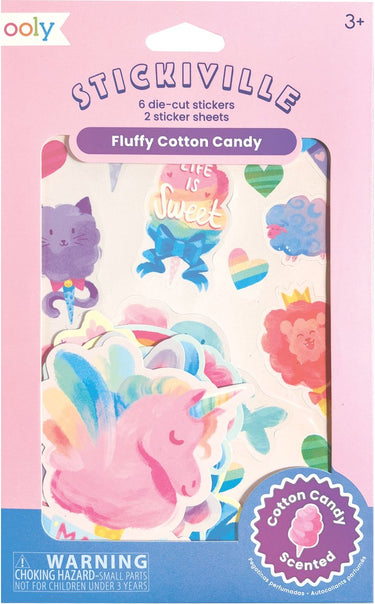 Ooly - stickiville - fluffy - suikerspin geurende stickers