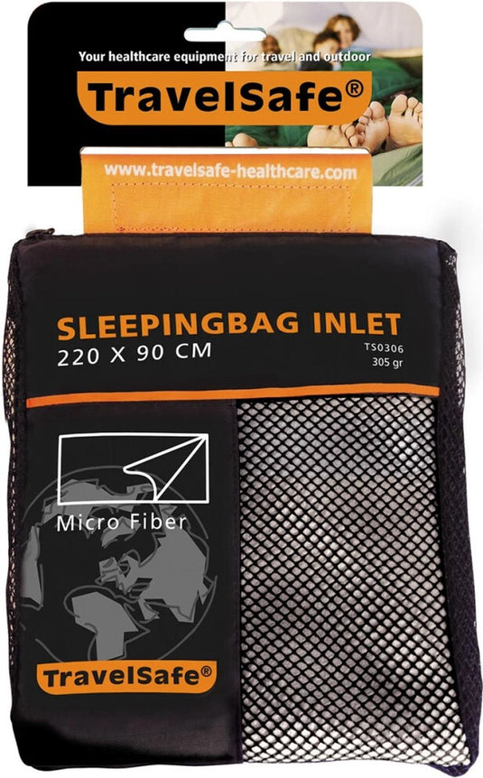 Travelsafe microfiber inlet - deken - 1pers. - white natural