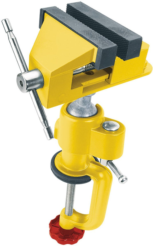 Topex - modelbouw bankschroef - 75 mm - aluminium - draaibare klem