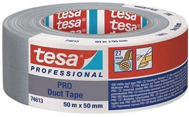 Tesa pro serie - plakband - 50m - waterbestendig - zilver