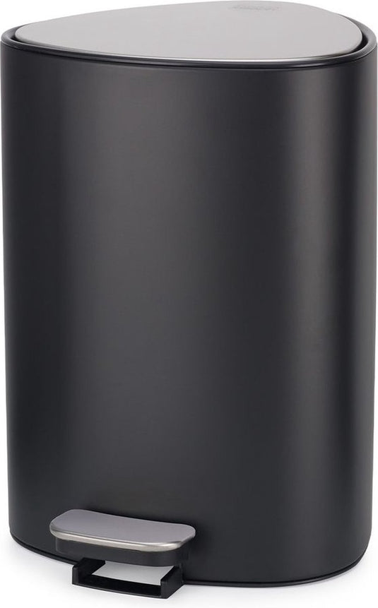 Joseph joseph prullenbak – luxe soft-close pedaalemmer met binnenemmer opbergvak voor vuilniszakken - matt black