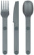 Bo-camp bestekset - aluminium - 3-delig