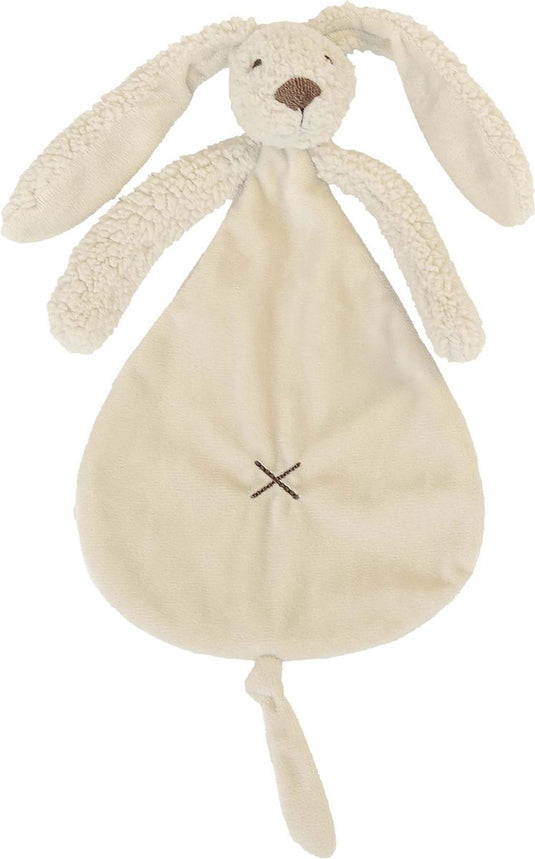 Happy horse recycled konijn richie knuffeldoekje - beige - baby cadeau
