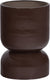 Woood toval pot laag - metaal - hoogglans paars bruin - 40x28x28