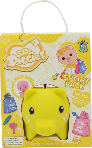 Pocket money piggies - sports pack