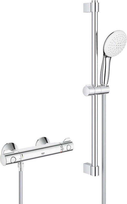 Grohe grohtherm 800 comfortset 150mm met koppelingen 60cm chroom