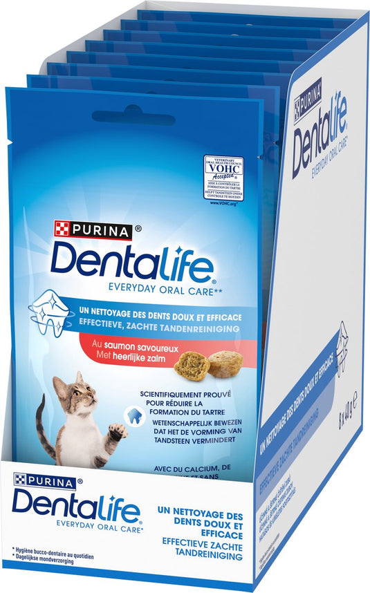 Dentalife daily oral care- kattensnacks - zalm - 8 x 40 g