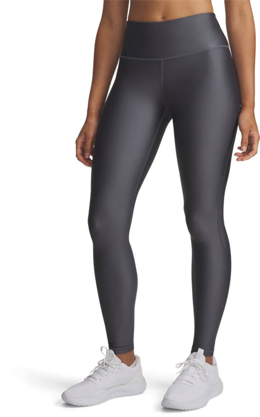 Under armour tech hirise legging-gry dames sportbroek - castlerock - zwart