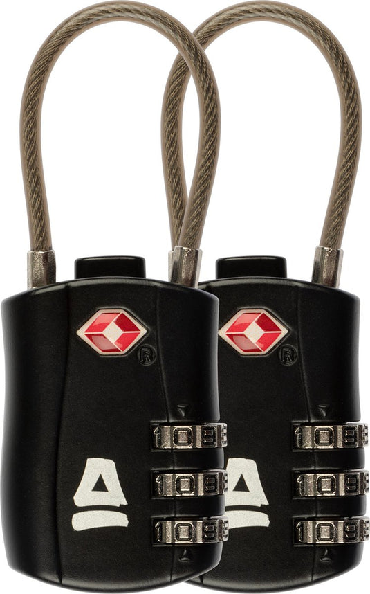 Abbey camp kofferslot - tsa reisslot - set van 2 - 3 cijferig hangslot