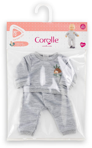 Corolle grijs joggingpak kleine ontdekker - 30cm