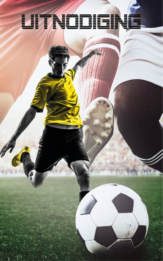 Interstat - uitnodigingskaarten - voetbal - 6st.