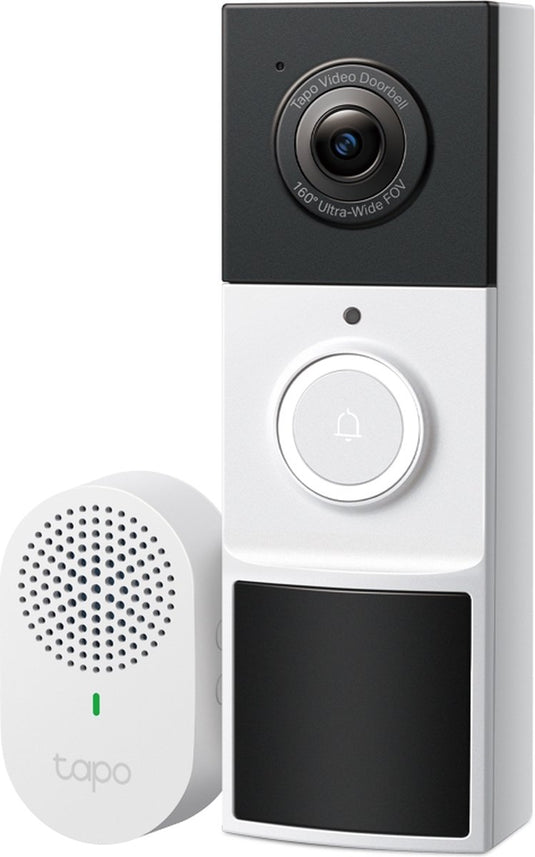 Tp-link tapo d210 draadloze video deurbel op batterij - inclusief chime gong - 2k video - zonder abonnement - ip65 - slimme deurbel