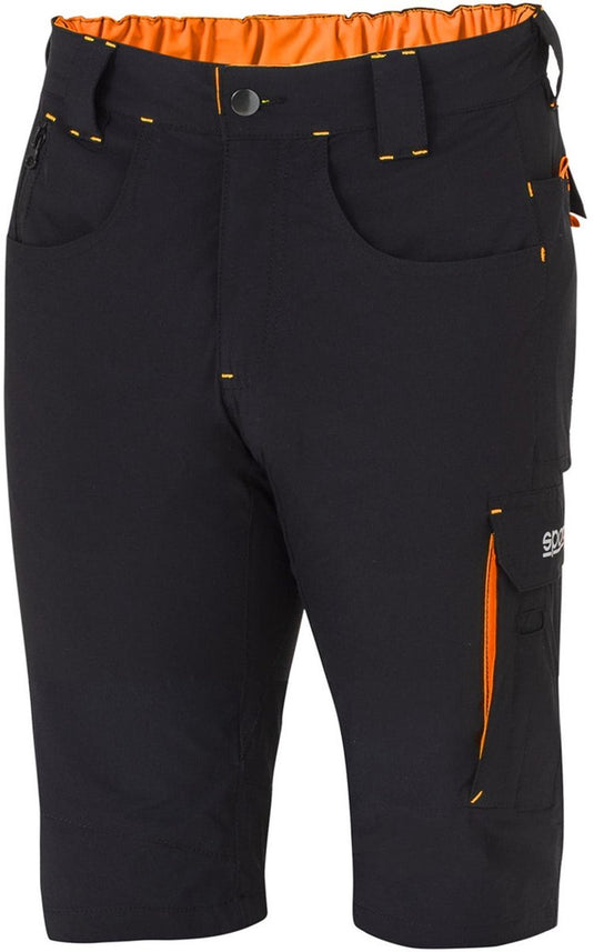 Sparco werkbroek kort tech light laredo - zwart — oranje — m