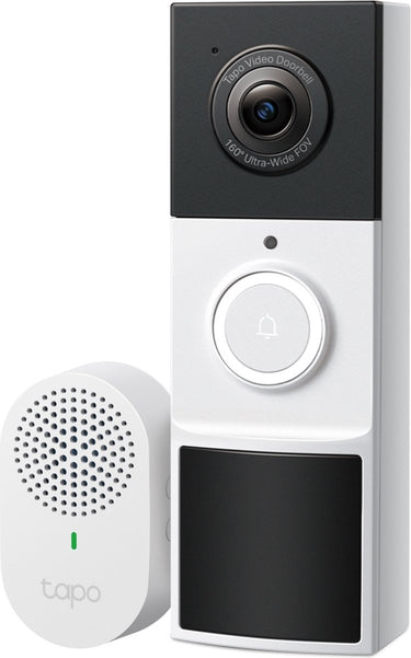 Tp-link tapo d210 draadloze video deurbel op batterij - inclusief chime gong - 2k video - zonder abonnement - ip65 - slimme deurbel