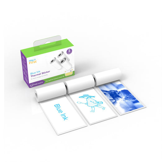 Myfirst thermal sticker wit, blauw inkt