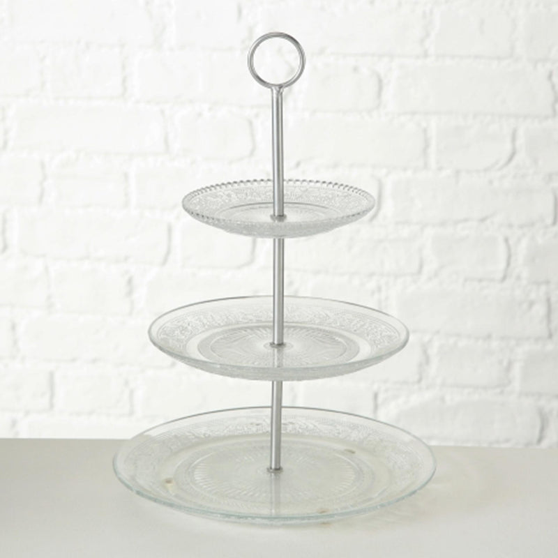 Load image into Gallery viewer, Boltze home etagere relief h35cm glas
