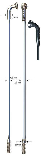 Sapim aero spaak cx-ray aero blade spoke cx-ray sst 2x282mm sil.