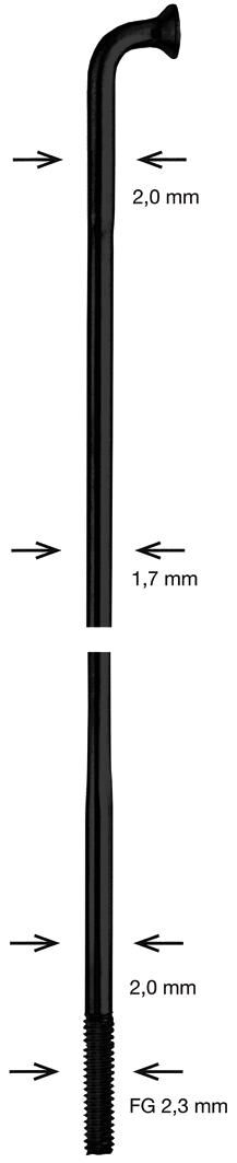 Alpina spaak spoke sst db 2x1,7x2mm 284mm b