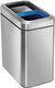 Simplehuman slanke open recyclebak - 20 liter (10 10) - zilver - geborsteld roestvrij staal