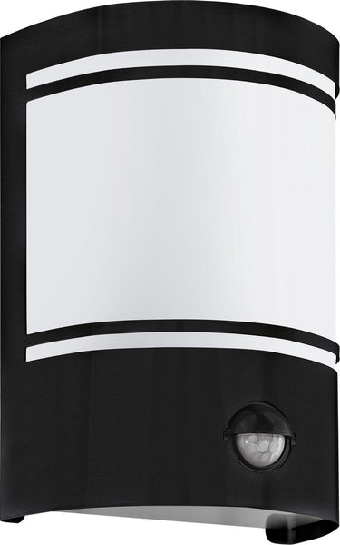 Eglo cerno wandlamp buiten - bewegingssensor - e27 - 20 cm - zwart wit