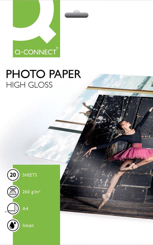 Q-connect fotopapier | ft a4 | 260 g | pak van 20 vel