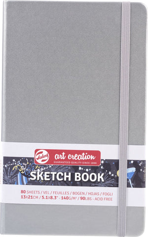 Talens art creation schetsboek blinkend zilver 13 x 21 cm 140 g 80 vellen