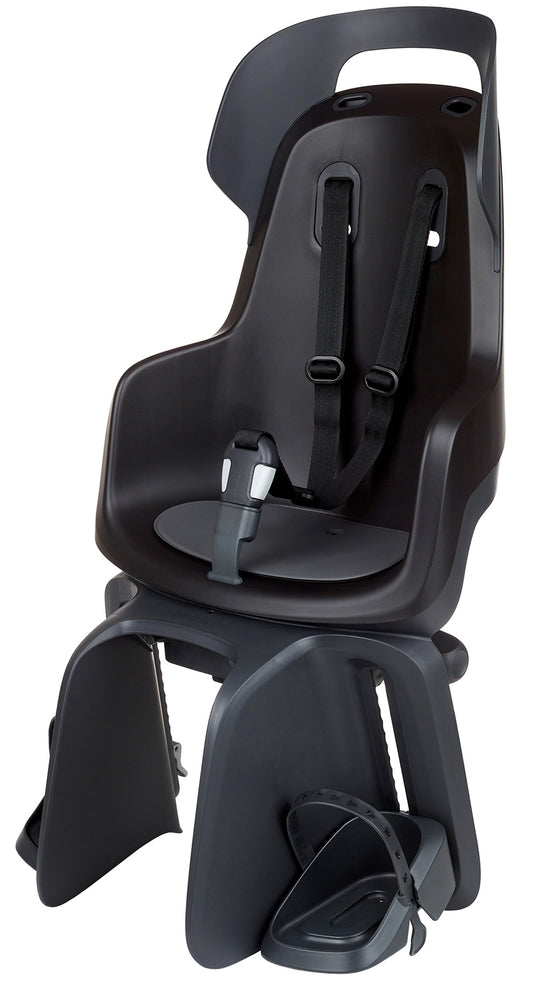 Kinderzitje achter Bobike Go Maxi RS met dragerbevestiging (CFS) en slaapstand - urban zwart
