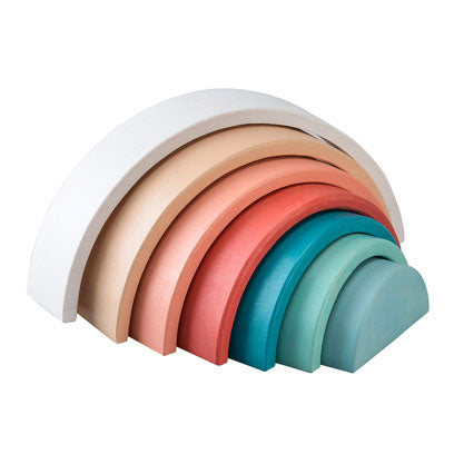 Houten regenboog - pastel