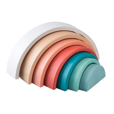 Houten regenboog - pastel