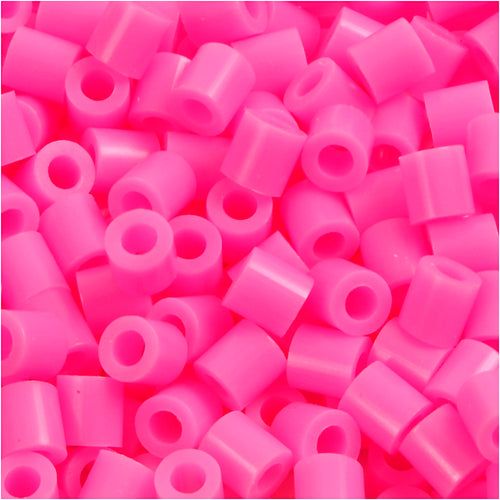 Nabbi strijkkralen, afm 5x5 mm, gatgrootte 2,5 mm, medium, roze (32222), 1100 stuk 1 doos