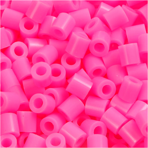 Nabbi strijkkralen, afm 5x5 mm, gatgrootte 2,5 mm, medium, roze (32222), 6000 stuk 1 doos