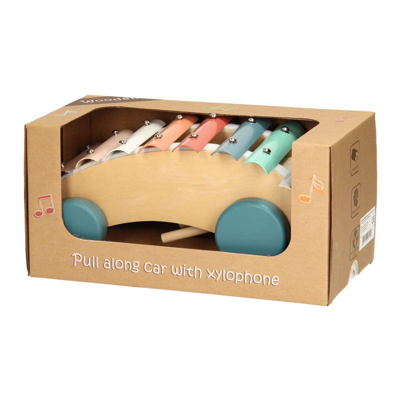 Load image into Gallery viewer, Trekvoertuig xylofoon pastel
