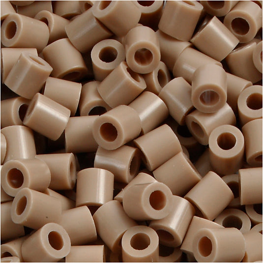 Nabbi strijkkralen, afm 5x5 mm, gatgrootte 2,5 mm, medium, beige (32248), 1100 stuk 1 doos