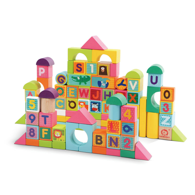 Load image into Gallery viewer, Topbright houten blokken letters en cijfers, 123dlg.
