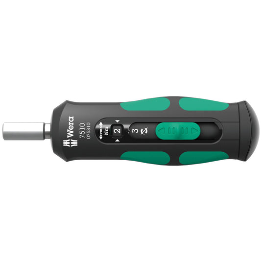 Wera 7510 kraftform safe-torque speed draaimomentschroevendraaier, 1-3 nm, 1 4 x 1,0 nm x 1,5 nm x 2,0 nm x 2,5 nm x 3,0 nm x 147.5 mm - 05075810001